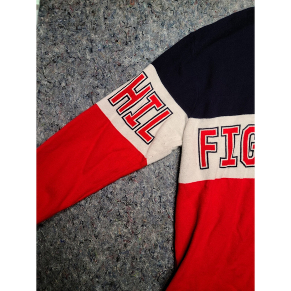 Oversized Tommy Hilfiger Denim Quarter Zip Sweater, Size L ( 265) - Picture 2 of 5